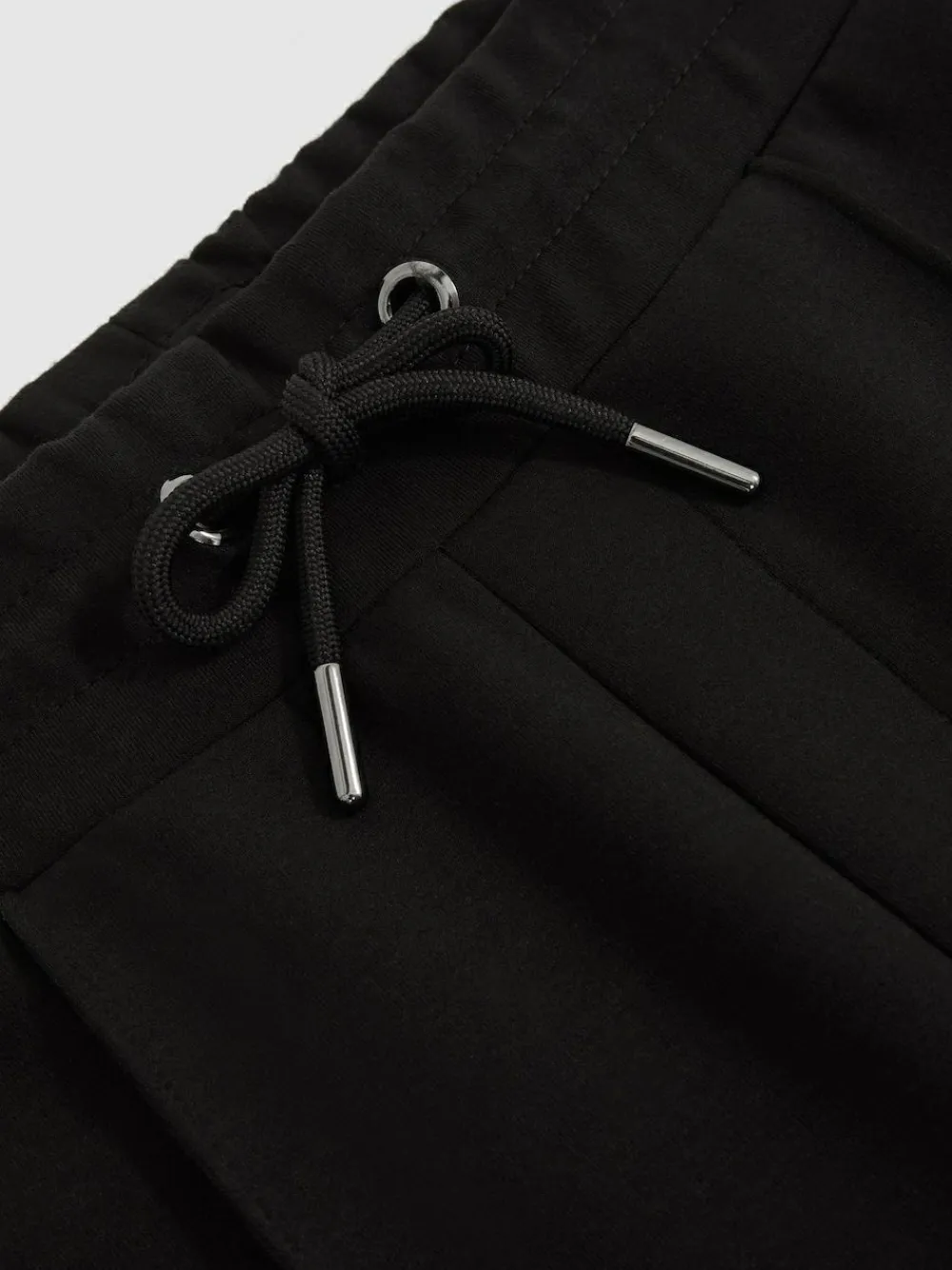 Outlet Reiss Black Premier Stretch-Jersey Tailored Joggers