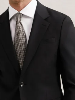 Reiss Promise Wool-Blend Single-Breasted Suit Blazer Tailored-Fit^ Black Suits