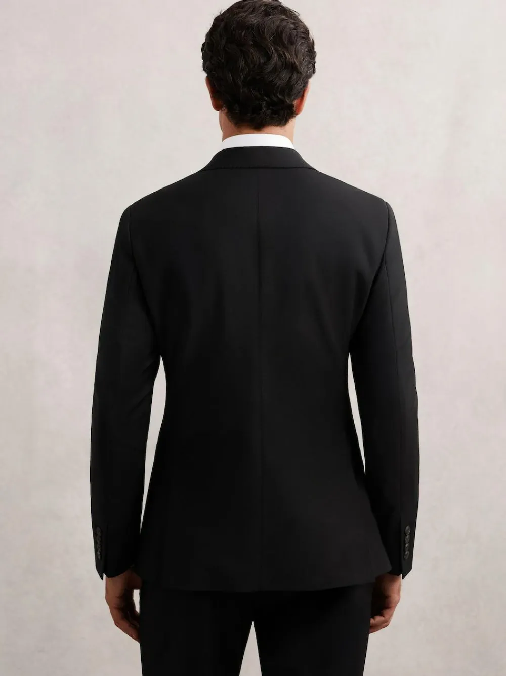 Reiss Promise Wool-Blend Single-Breasted Suit Blazer Tailored-Fit^ Black Suits