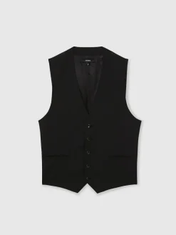 Reiss Promise Wool-Blend Tailored-Fit Waistcoat^ Vests