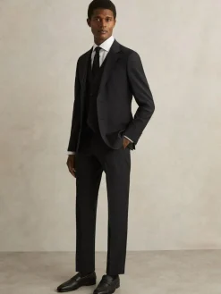 Reiss Promise Wool-Blend Tailored-Fit Waistcoat^ Vests