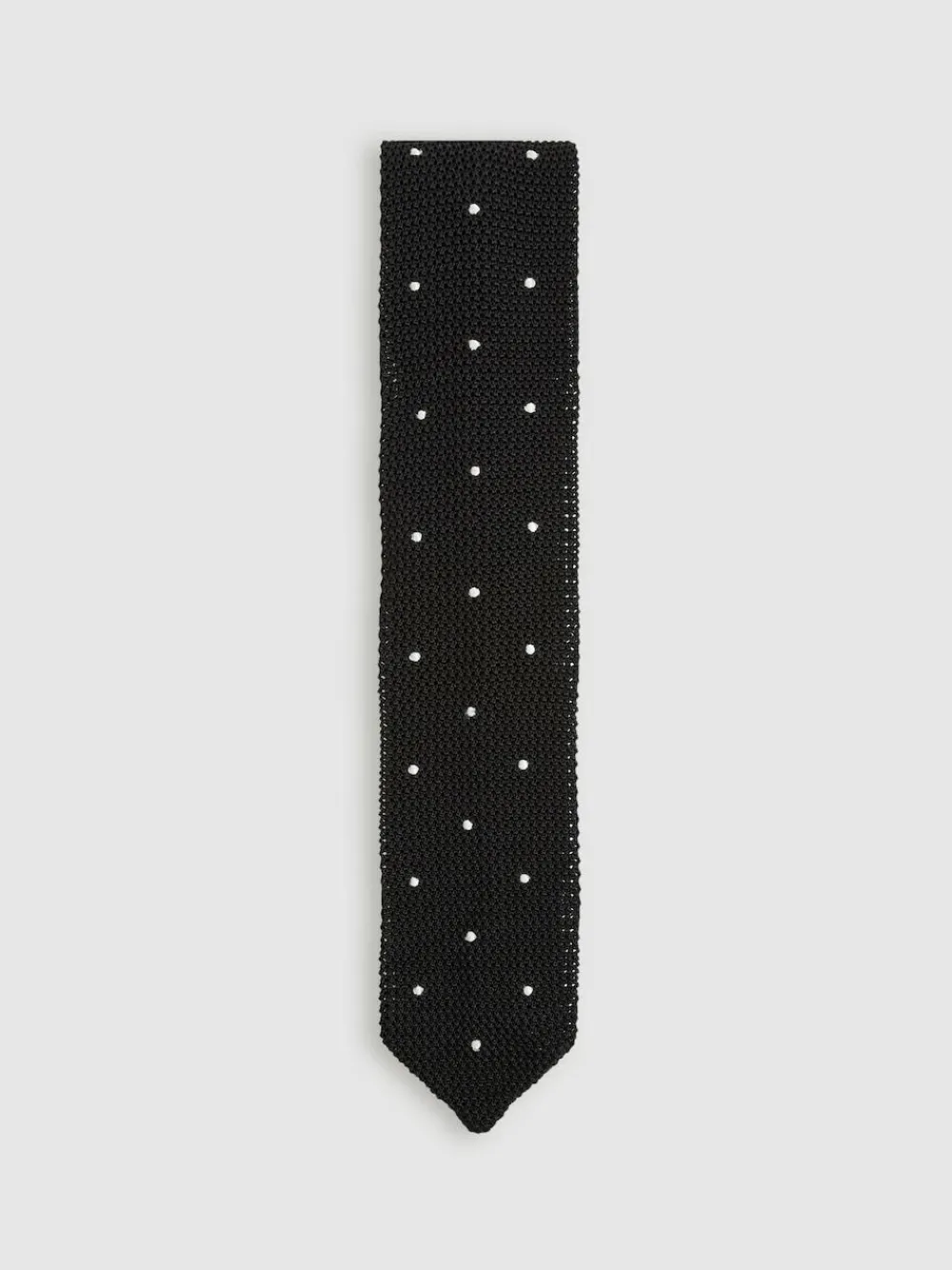 Reiss Black Punto Spot Silk Knitted Pin-Dot Tie^ Ties & Pocket Squares