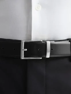 Best Reiss Ricky Reversible Leather Belt Black