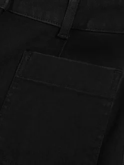 Reiss Black Sakura Petite Patch-Pocket Flared Jeans^Women Jeans|Jeans