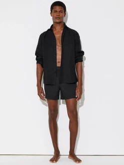 New Reiss Sun Side-Adjuster Swim Shorts Black