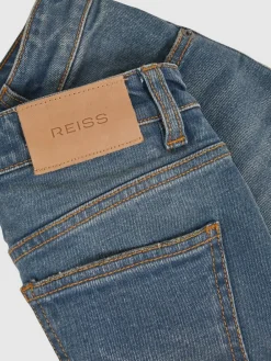 New Reiss Blue Belinda 3-9 yrs Straight-Leg Turn-Up Jeans