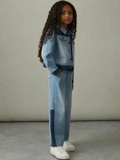 Reiss Blue Briar 4-9 yrs Patchwork Denim Jeans Two-Tone^ Jeans