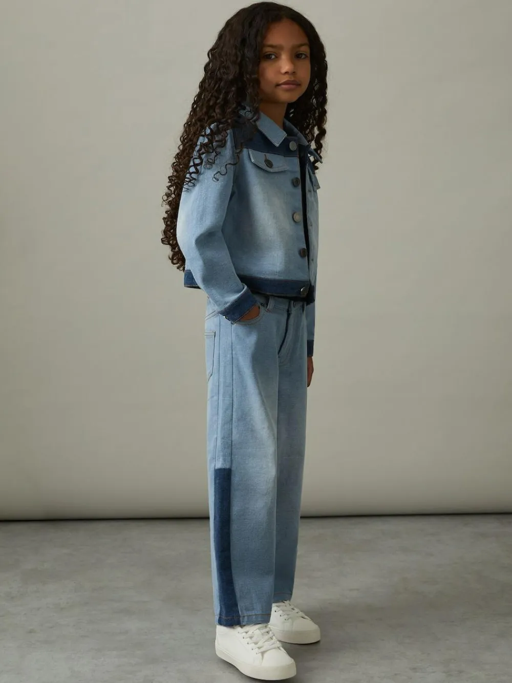 Reiss Blue Briar 4-9 yrs Patchwork Denim Jeans Two-Tone^ Jeans