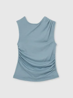 Reiss Blue Jasmine 3-9 yrs Ruched Jersey Vest^ Vests