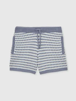 Reiss Blue/White Peter 3-9 yrs Cotton-Blend Knitted Stripe Shorts^ Shorts