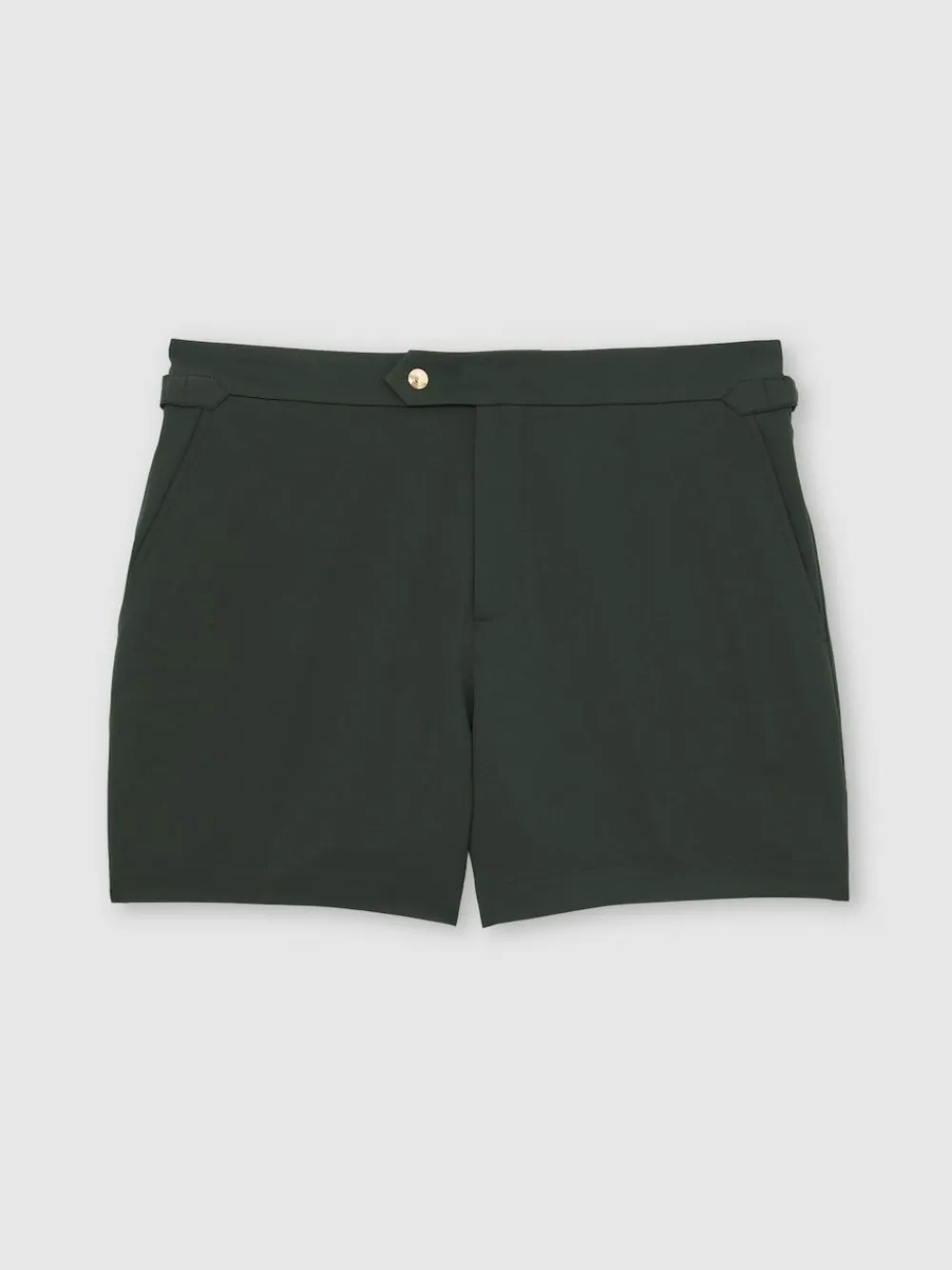 Reiss Sun Side-Adjuster Swim Shorts Bottle Green