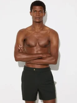 Reiss Sun Side-Adjuster Swim Shorts Bottle Green