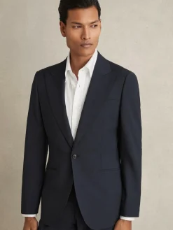 Discount Reiss Bright Blue Dream Sb Regular-Fit Single-Breasted Wool-Blend Suit Blazer