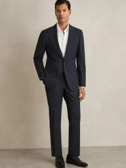 Discount Reiss Bright Blue Dream Sb Regular-Fit Single-Breasted Wool-Blend Suit Blazer
