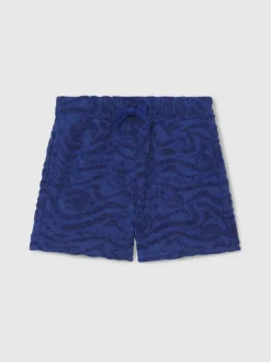 Clearance Reiss Marko 3-9 yrs SmileyWorld | Wave Texture Shorts Bright Blue