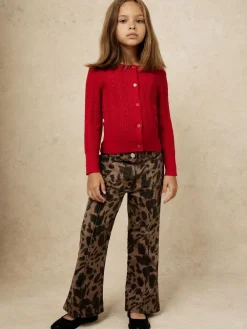 Reiss Brown Wilma 9-13 yrs Leopard-Print Flared Jeans^ Jeans