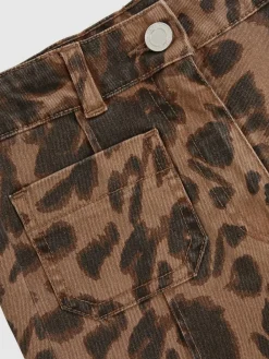 Reiss Brown Wilma 9-13 yrs Leopard-Print Flared Jeans^ Jeans