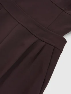 Reiss Burgundy Dion Wide-Leg Cut-Out Jumpsuit^Women Jumpsuits & Playsuits