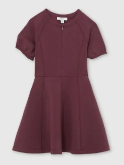 Best Reiss Jenny 9-13 yrs Premium Interlock-Jersey Dress Burgundy