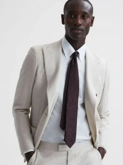 Reiss Burgundy Liam Polka Dot Silk Tie^ Ties & Pocket Squares