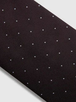 Reiss Burgundy Liam Polka Dot Silk Tie^ Ties & Pocket Squares