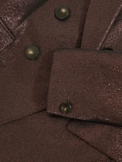 Reiss Sienna Double-Breasted Metallic Suit Blazer with Cotton^Women Blazers|Suits & Tailoring