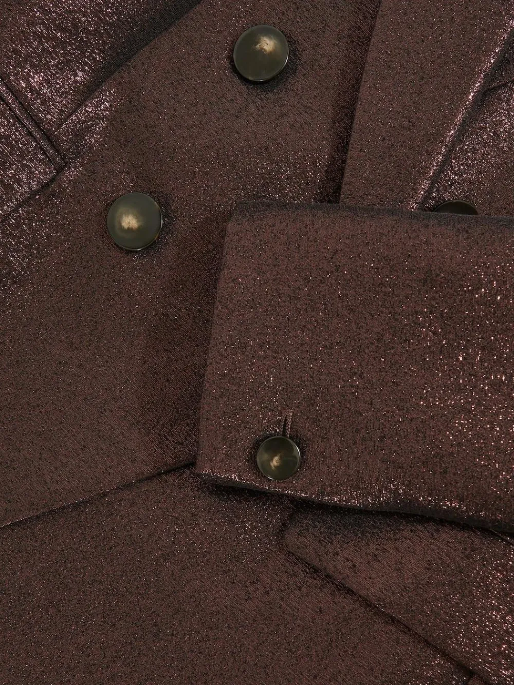 Reiss Sienna Double-Breasted Metallic Suit Blazer with Cotton^Women Blazers|Suits & Tailoring