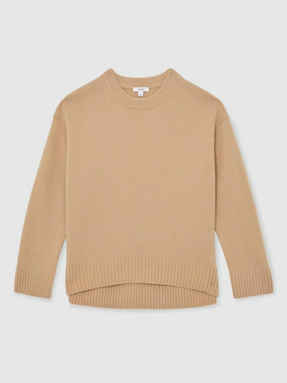 Outlet Reiss Camel Ella Wool-Cashmere Crew-Neck Jumper