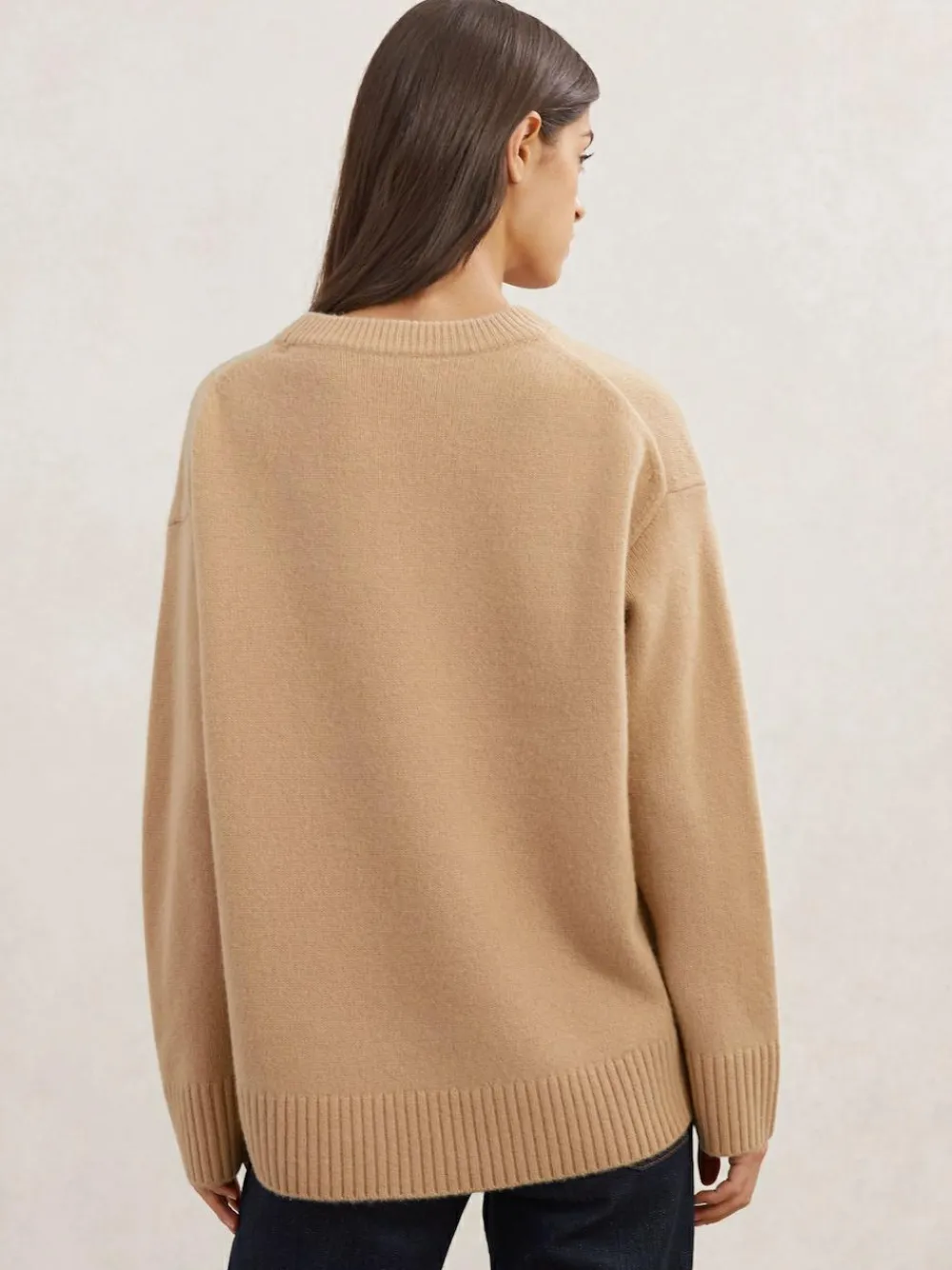 Outlet Reiss Camel Ella Wool-Cashmere Crew-Neck Jumper