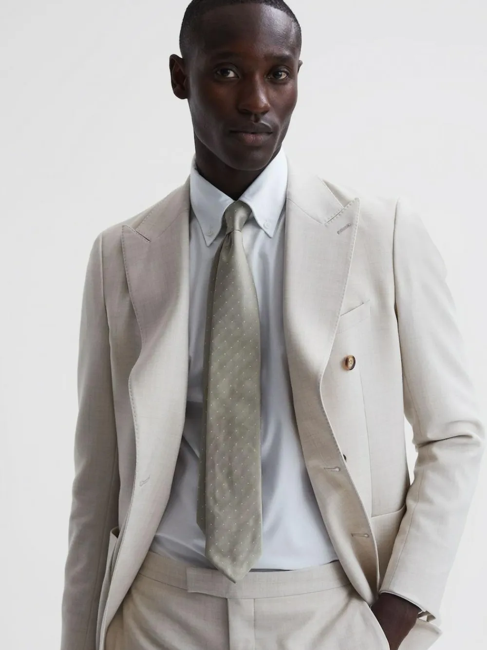 Reiss Champagne Liam Polka Dot Silk Tie^ Ties & Pocket Squares