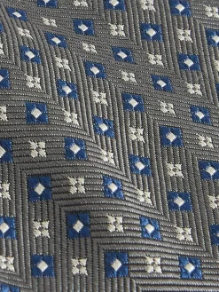 Outlet Reiss Pelosa Foulard Silk Blend Floral Print Tie Charcoal