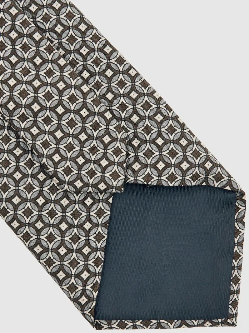 Reiss Chocolate Brown Multi Palmiro Silk Geometric-Print Tie^ Ties & Pocket Squares