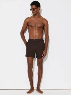 Online Reiss Sun Side-Adjuster Swim Shorts Chocolate Brown