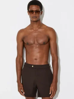 Online Reiss Sun Side-Adjuster Swim Shorts Chocolate Brown