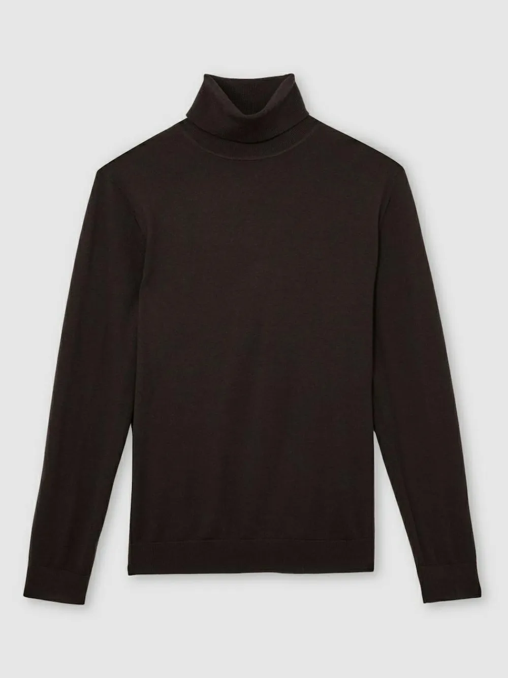 Online Reiss Caine Slim Fit Merino Wool Roll Neck Jumper Dark Brown