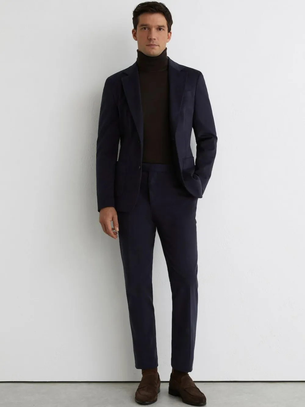 Online Reiss Caine Slim Fit Merino Wool Roll Neck Jumper Dark Brown