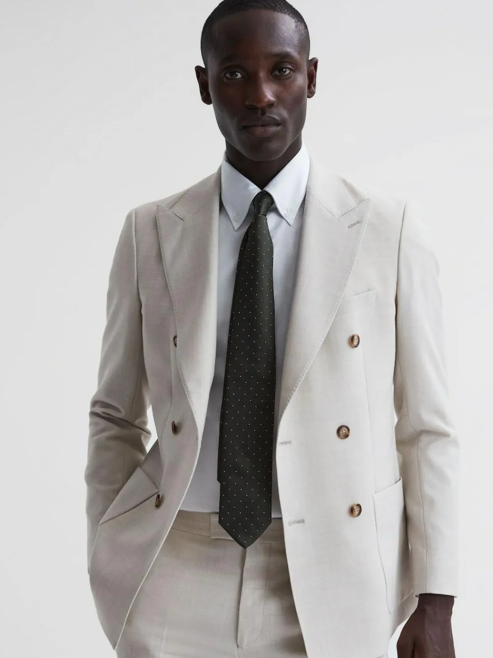 Reiss Dark Green Liam Polka Dot Silk Tie^ Ties & Pocket Squares