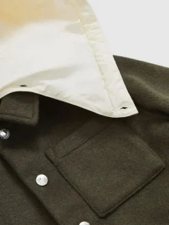 Reiss Benjamin 3-9 yrs Wool-Blend Detachable-Hood Overshirt^BOY Shirts