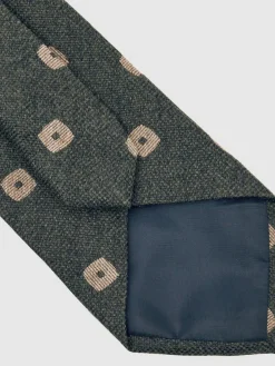 Best Reiss Marco Silk-Wool Square-Medallion Tie Forest Green