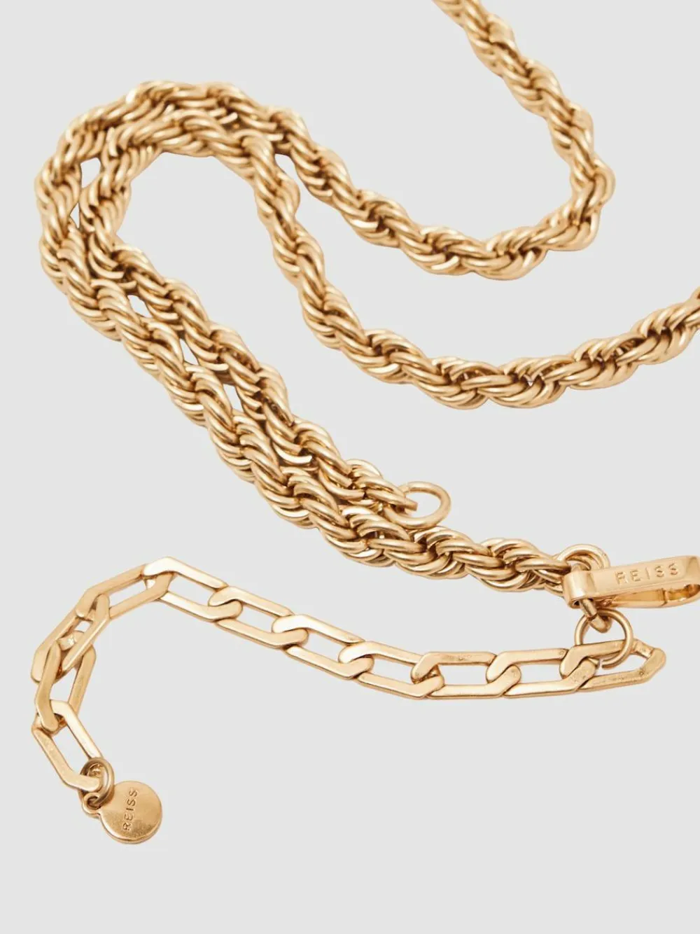 New Reiss Gold Isabella Twist Chain Belt