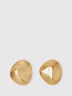 Best Reiss Gold Pernilla Tone Textured Pebble Earrings