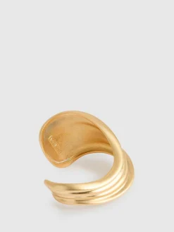 Sale Reiss Gold Tone Florence Fluid Sculpted Cuff