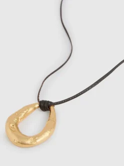 Reiss Gold Tone Momo Molten Link Pendant Necklace^Women Jewellery
