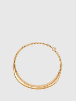 Reiss Gold Tone Poppy Polished Curve Choker^Women Jewellery