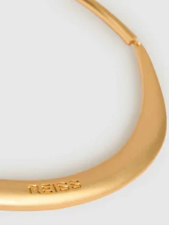 Reiss Gold Tone Poppy Polished Curve Choker^Women Jewellery
