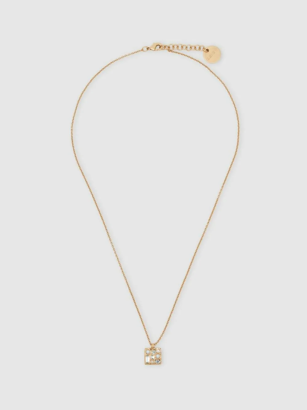 Reiss Gold Zoe Tone Square Pendant Necklace^Women Jewellery