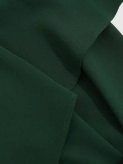 Discount Reiss Green Gabriella Ruffled Slash-Detail Maxi Dress