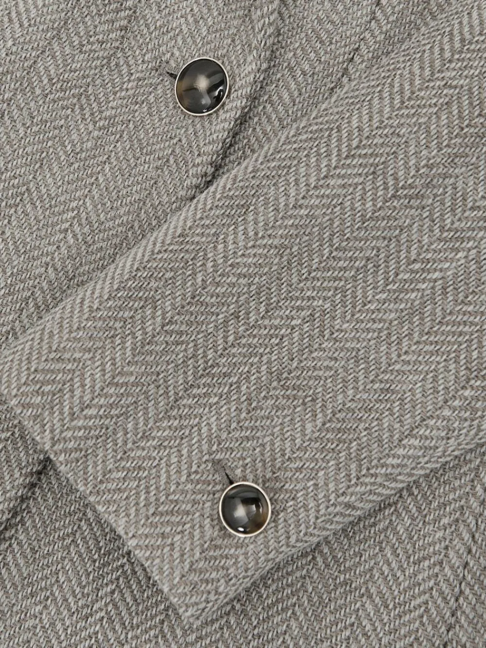Reiss Grey Ember Herringbone Double-Breasted Blazer Wool-Cotton^Women Suits & Tailoring|Blazers