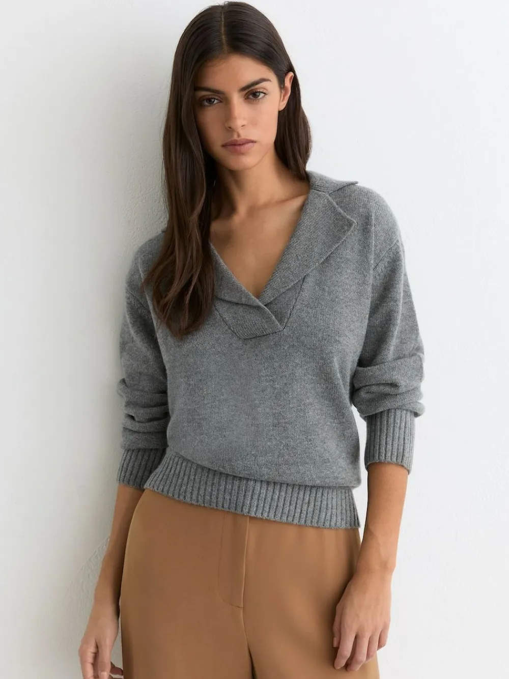 Reiss Flo Wool-Cashmere Collared Knit Jumper^Women Knitwear|Knitwear