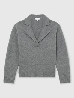Reiss Flo Wool-Cashmere Collared Knit Jumper^Women Knitwear|Knitwear